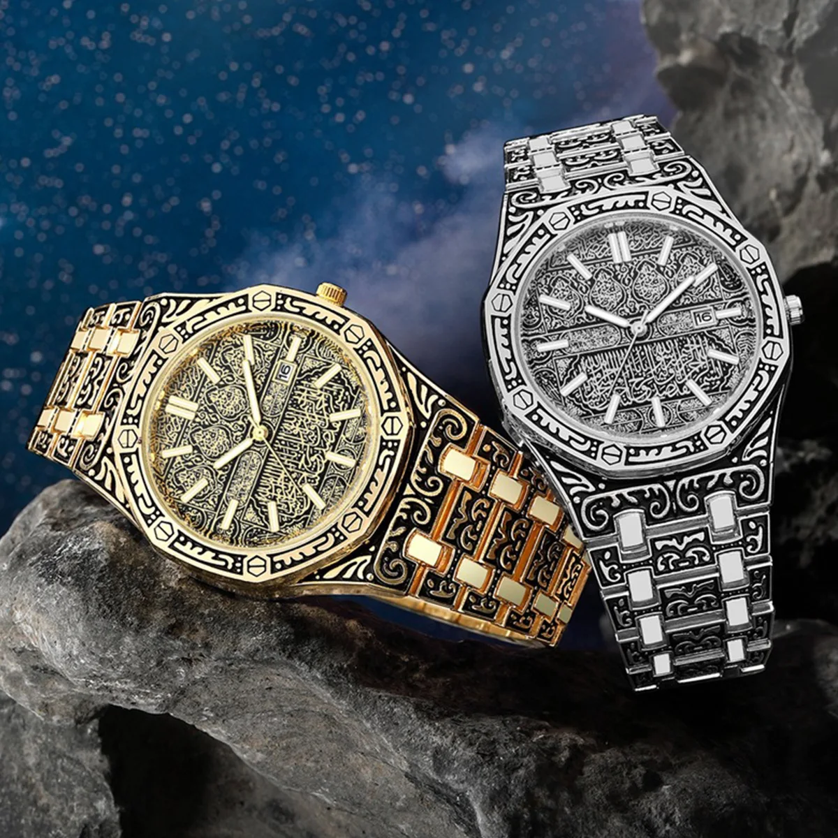 Vintage Men Quartz Watch Luxury Brand Auto Calendar Specific Lines Stainless Steel Strap Wristwatch For Mans Analog