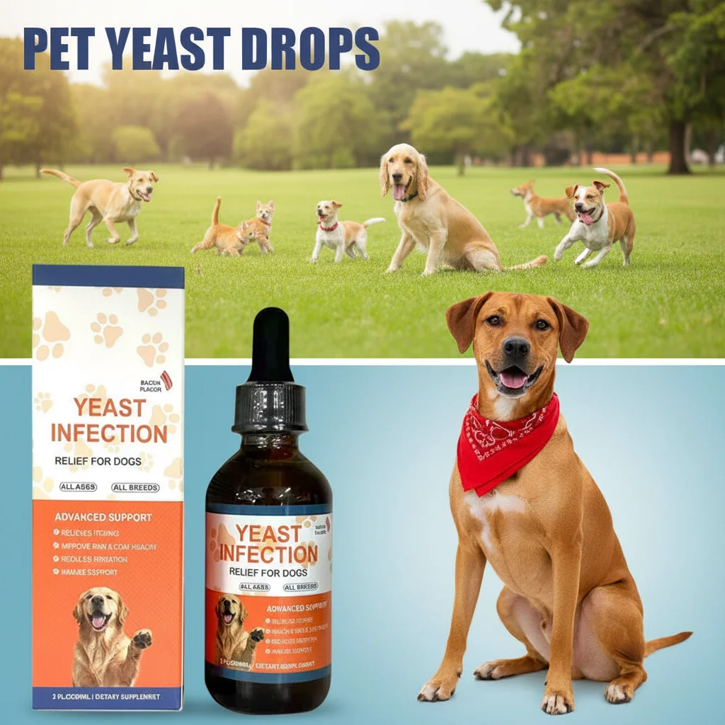 60ml Hefe-Tropfen für Hunde und Katzen - Unterstützt die Darmgesundheit, die Nährstoffaufnahme und verbessert die allgemeine Lebensqualität