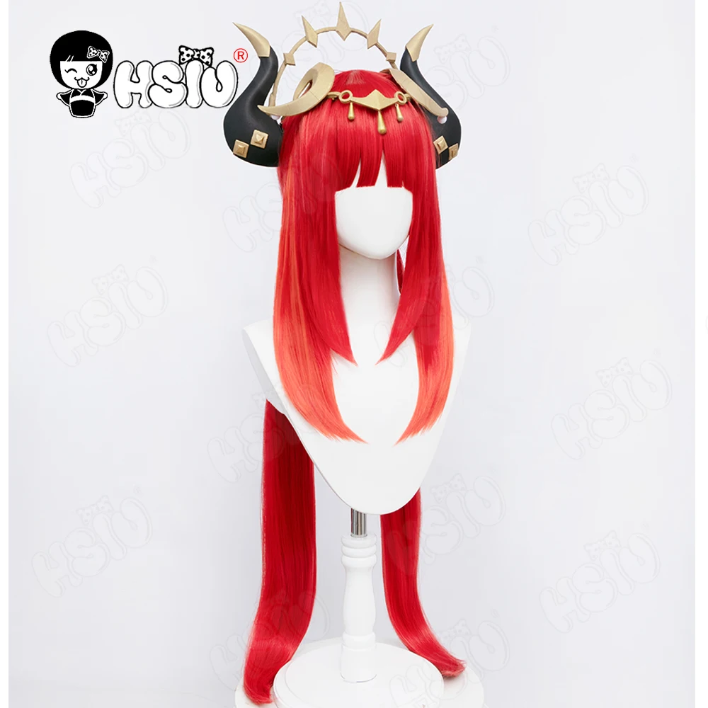 Nilou Cosplay Wig Fiber synthetic wig Game Genshin Impact Cosplay HSIU red long wig+Free wig Cap Genshin Impact wig image 3