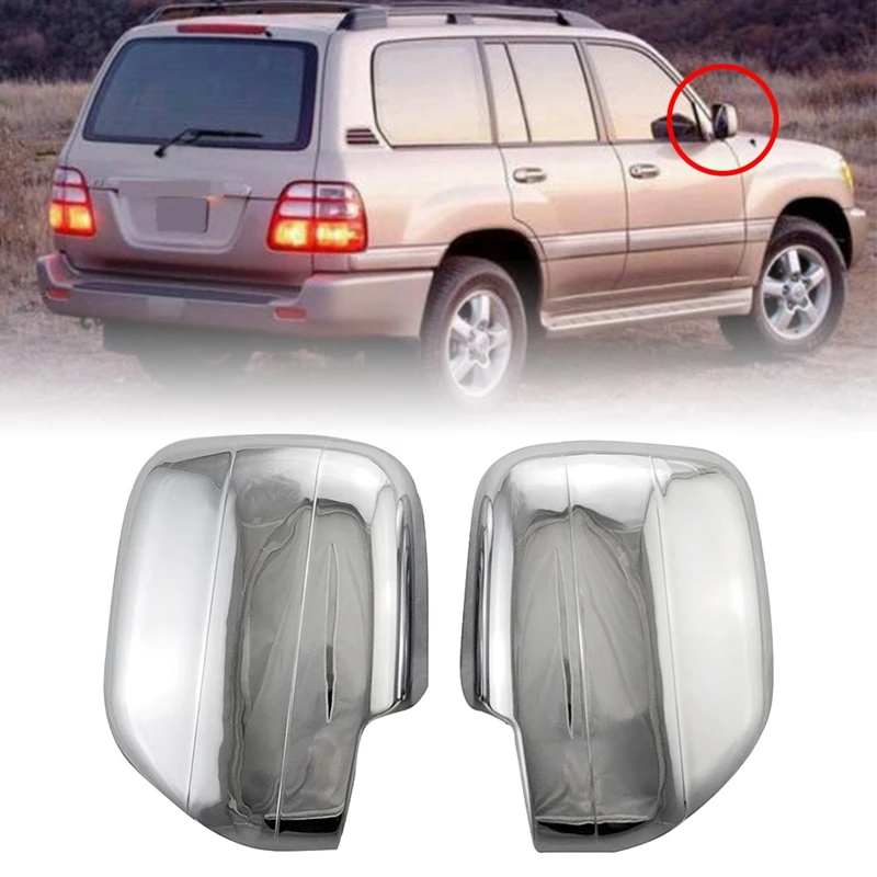 NEW-For Toyota Land Cruiser 100 FJ100 Lexus LX470 1998-2007 Side Rearview Mirror Cover Decorative Protection Cap