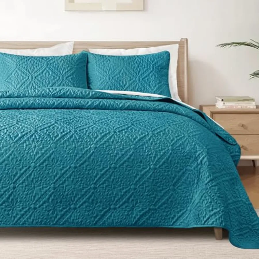 

Комплект постельного белья King Quilt: легкие, мягкие покрывала и накидки с 2 наволочками, современные бирюзовые оверсайз-одеяла King Size для всех.