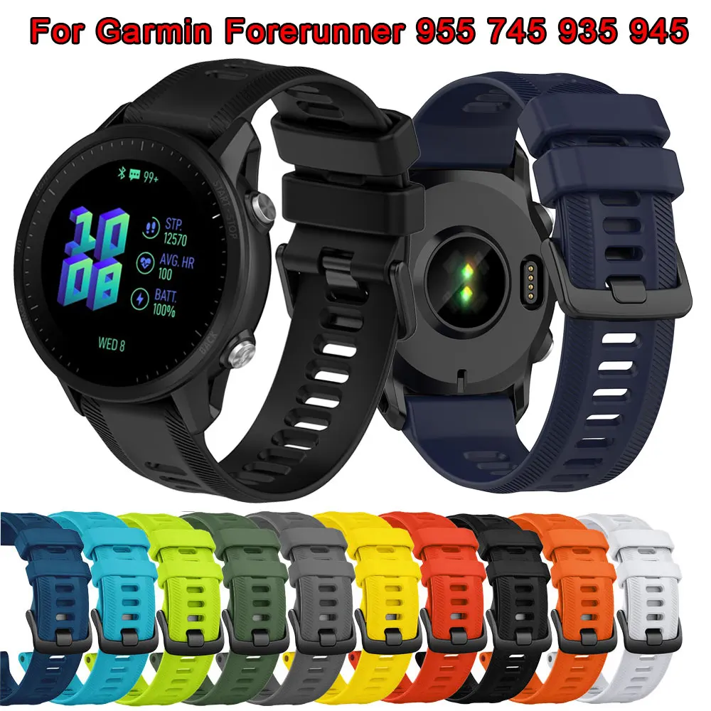 Silikonarmband für Garmin Forerunner 955 745 935 945, Original-Armband, atmungsaktiv, Smartwatch-Armband – Detail 1