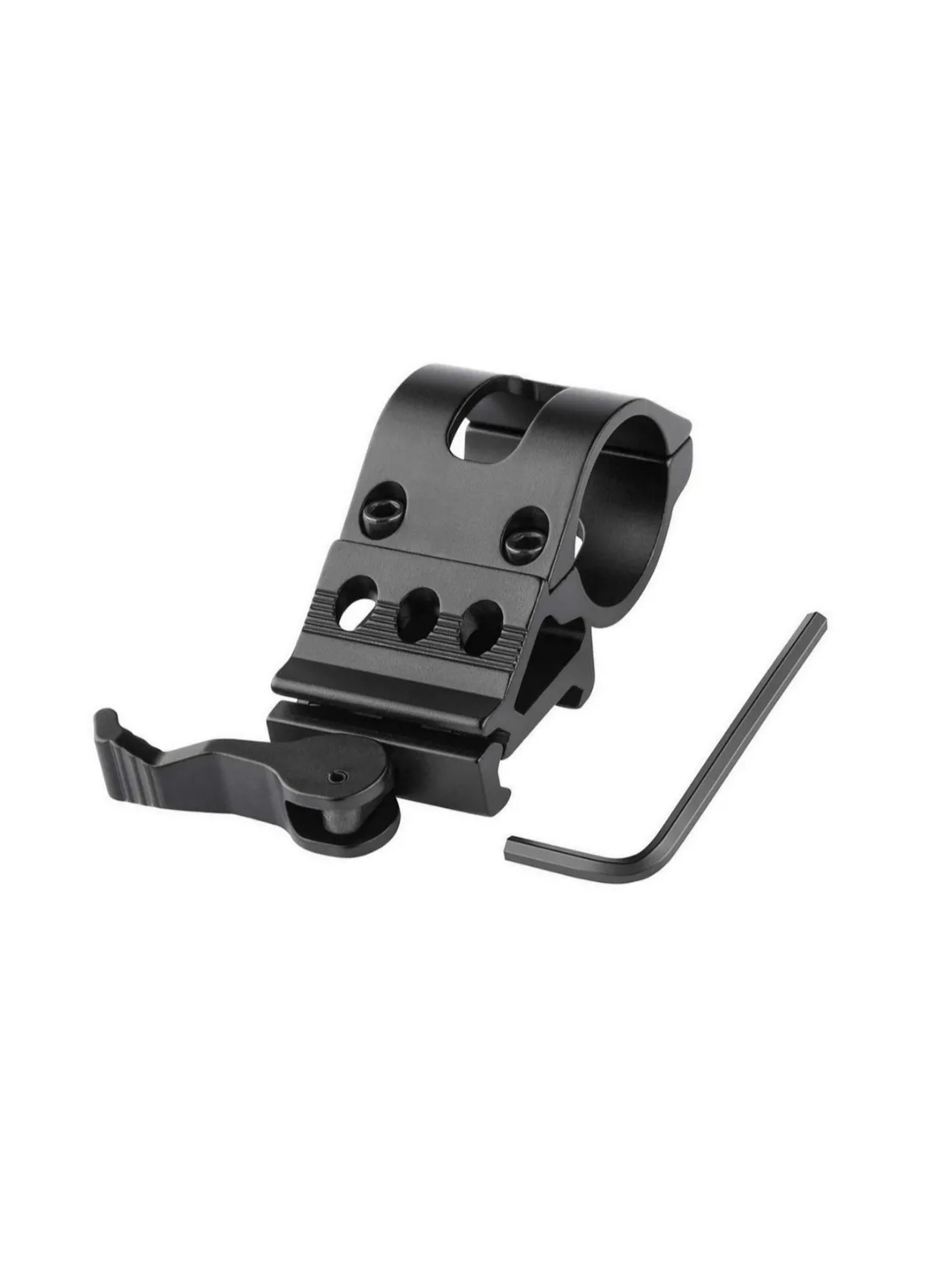 Crooked neck pipe clamp laser sight metal bracket 25.4MM flashlight integrated oblique fixture shooting training accessory