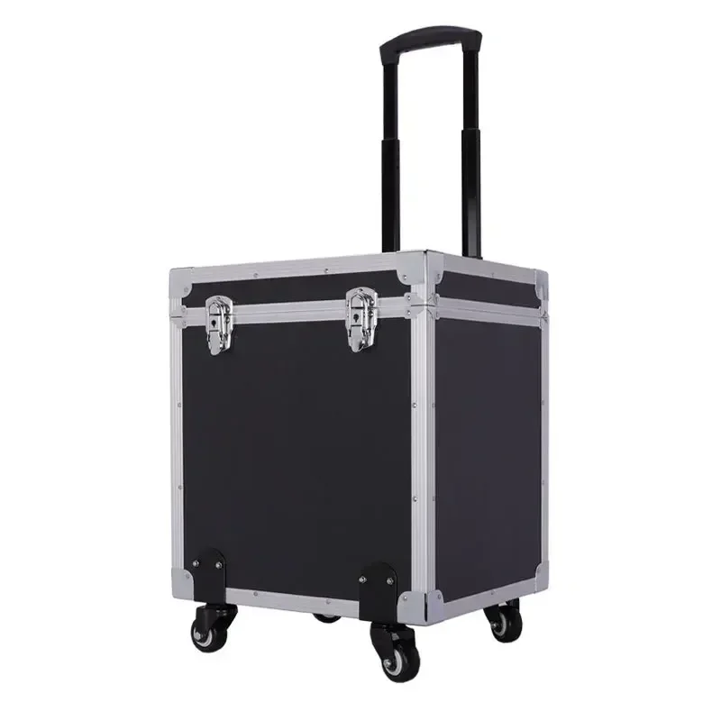 Portable Toolbox with Wheels Aluminum Organizer Suitcase Large Hard Flight Case Storage Tools Professional Transportation Boxes