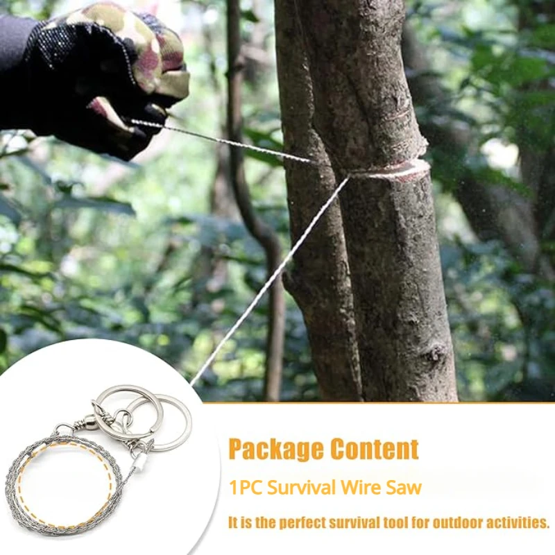 1pc Survival Wire Saws Chain Lifesaving Saw Camping Supplies Outdoor Travel Hunting Hiking Emergency Equipment Necessary Tools