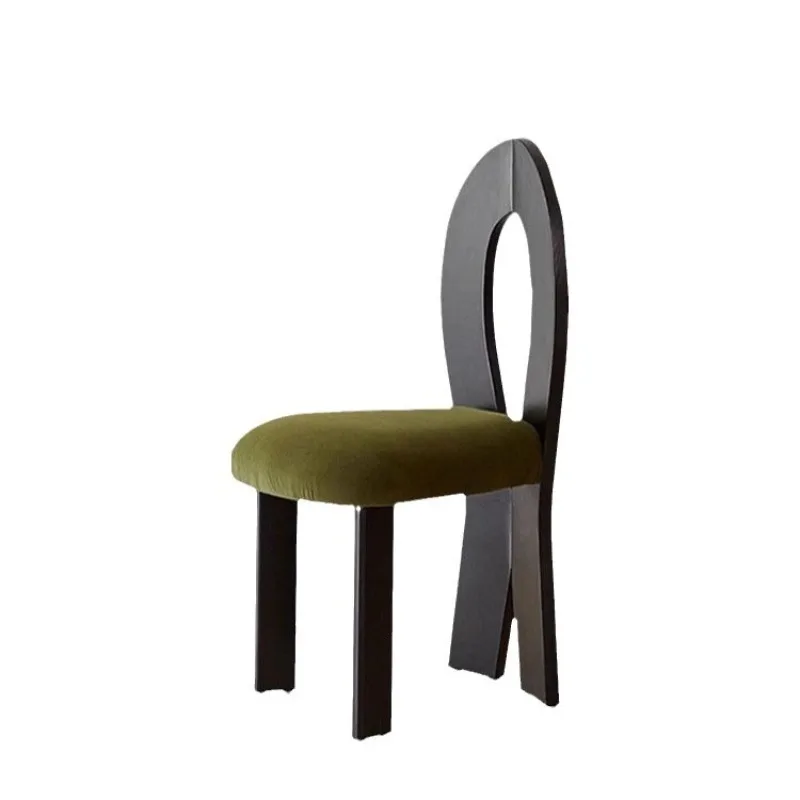 

Стул из массива дерева, антикварный, для дома, обеденный, в стиле ретро, с черной спинкой, стул для обеденного стола, стул «хиппо»