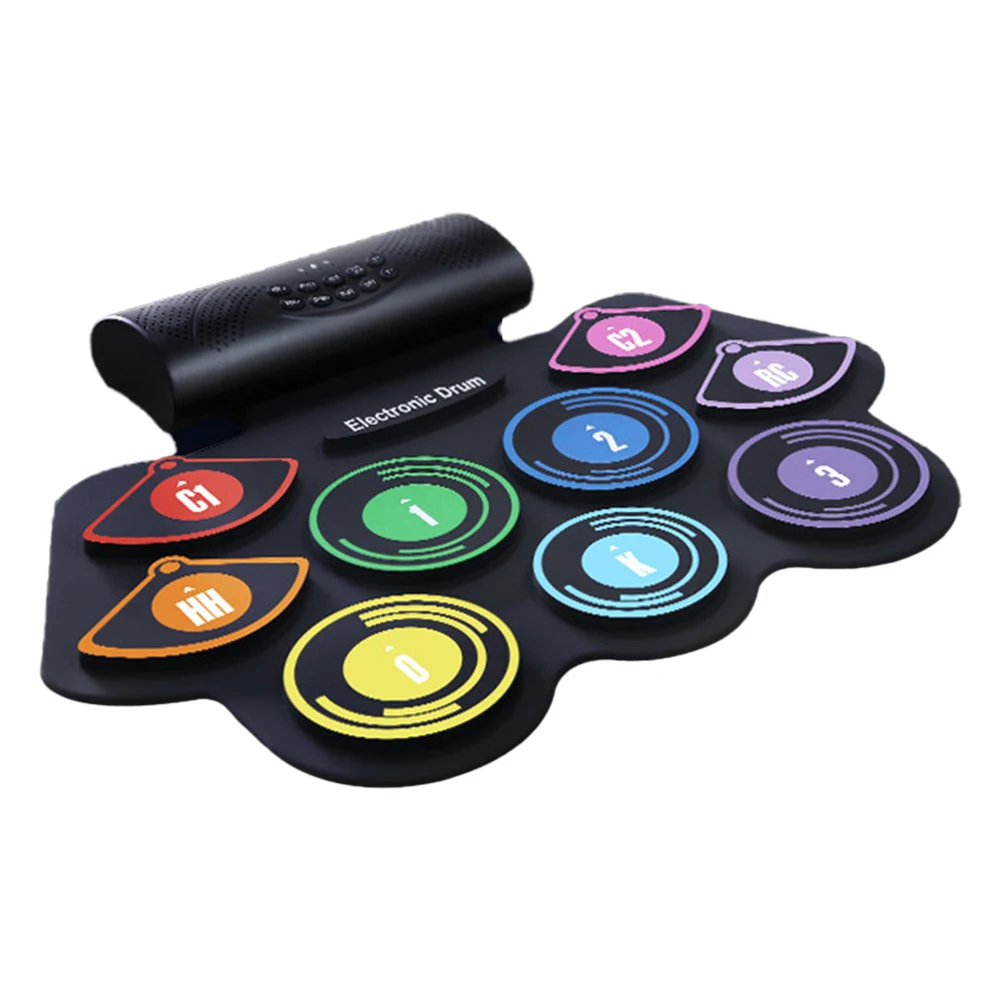 

Свернутый барабанный тренировочный коврик Встроенный динамик Электронный свернутый барабанный коврик Набор с барабанными палочками Педаль сустейна Рождественский подарок на день рождения
