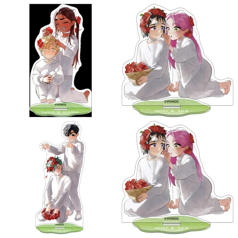 Alien Stage 15CM Hyuna Isaac Mizi Sua Till Ivan Luka  Acrylic Stand Keychains Desktop Ornament Exquisite Products Souvenir