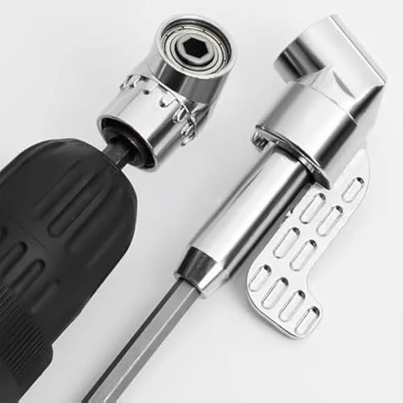 A98E-Corner Tool Screw Hub, Multi-Function Bend Screwdriver Bit, 360° Rotatable 1/4In 3/8In 1/2In Socket Adapter Set