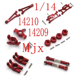 Mjx 14210 14209 1/14 Rc Car Metal Upgraded Parts Steering Cup Rear Wheel Seat Front and Rear Suspension Tie Rods