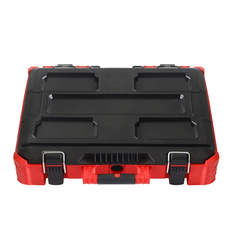 Stackable Plastic Flip Lid Tool Box Set with Drawers Telescopic Handle Heavy Duty Mobile Rolling Hardware Tool Cart