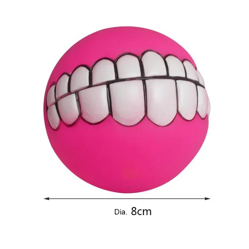 Pets Dog Puppy Cat Ball Toy Teeth PVC Chew Sound Dogs Play Fetching Squeaky Playing Toys Pet Supplies