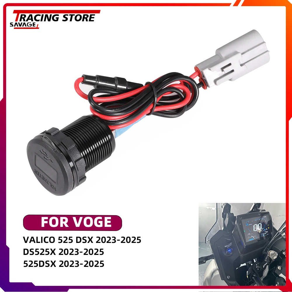 

2025 Motorycle 3.0 Quick USB Auxiliary 12V Outlet Power Connector Socket For VOGE Valico 525 DS525X 525DSX Plug Adapter Cable