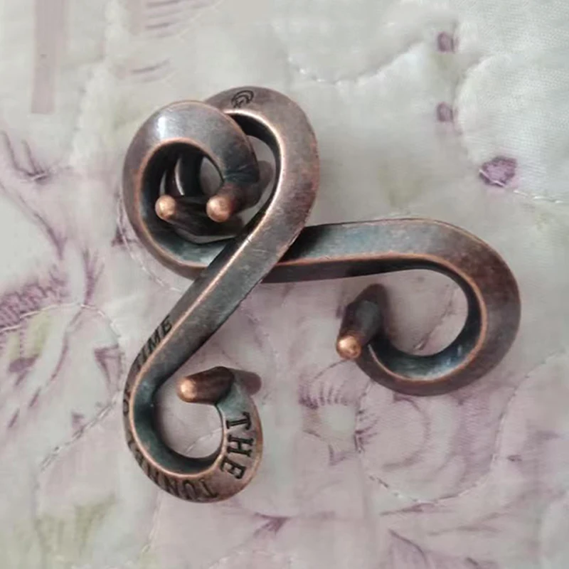 Retro Magic IQ Metal Brain Teaser Puzzles Set 5PCS Entsperren Interlock Game Mind Logic & Skill Development Lernspielzeug