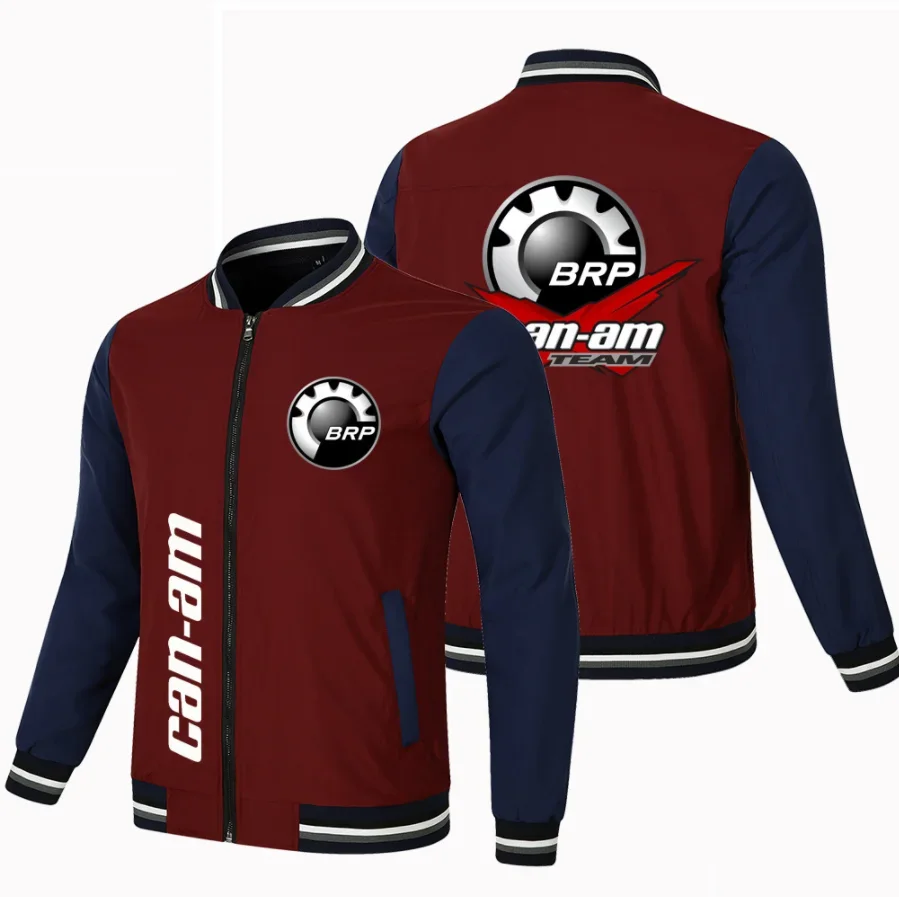 Chaqueta de béisbol de algodón con forro polar, sudadera ajustada con logotipo de coche CAN-AM, moda Hip Hop, primavera y otoño, novedad de 2023