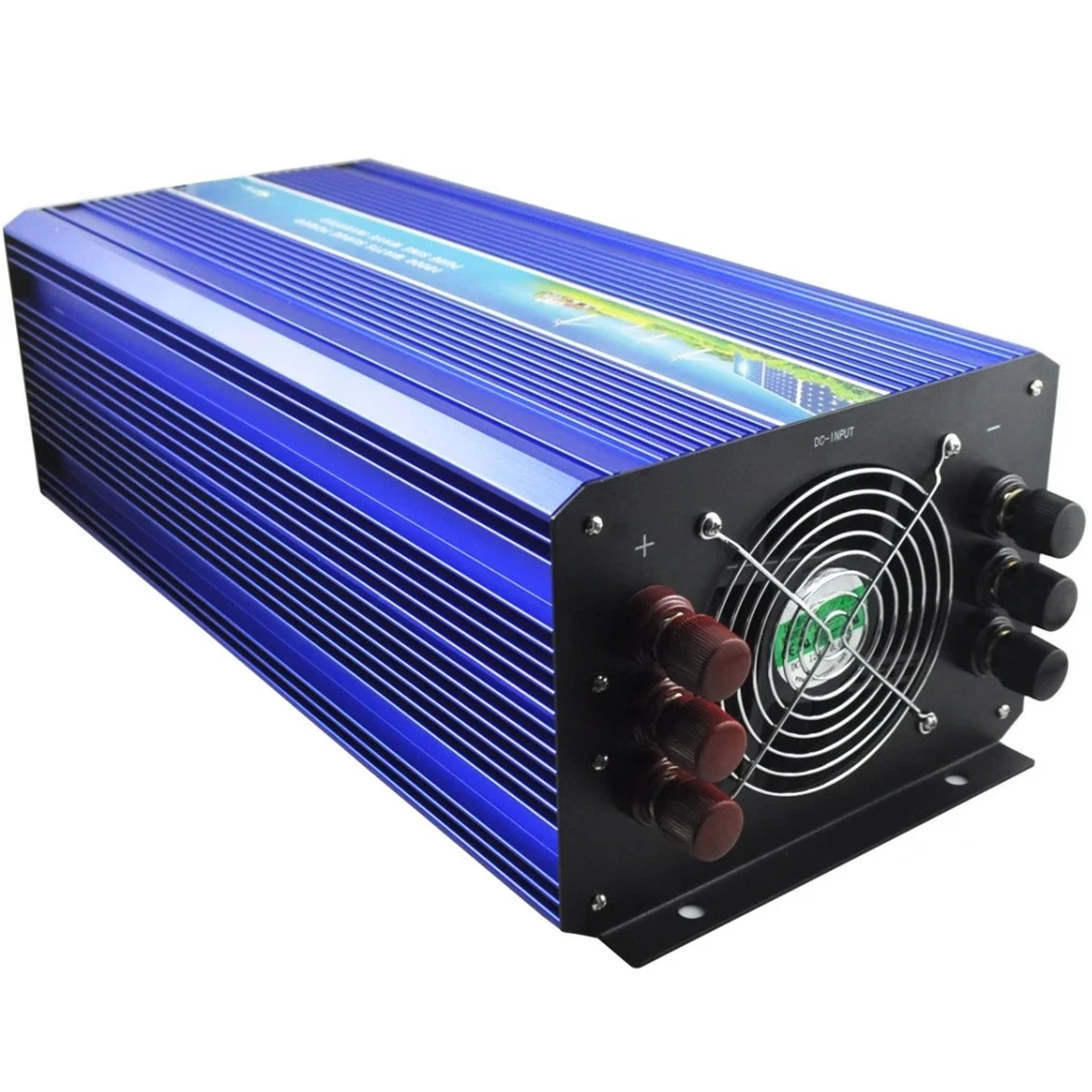 2000W Pure Sine Wave Inverter for Off-Grid Solar Wind Systems 12V 24V 48V 96V Input to 110V 220V AC Universal Voltage Selector
