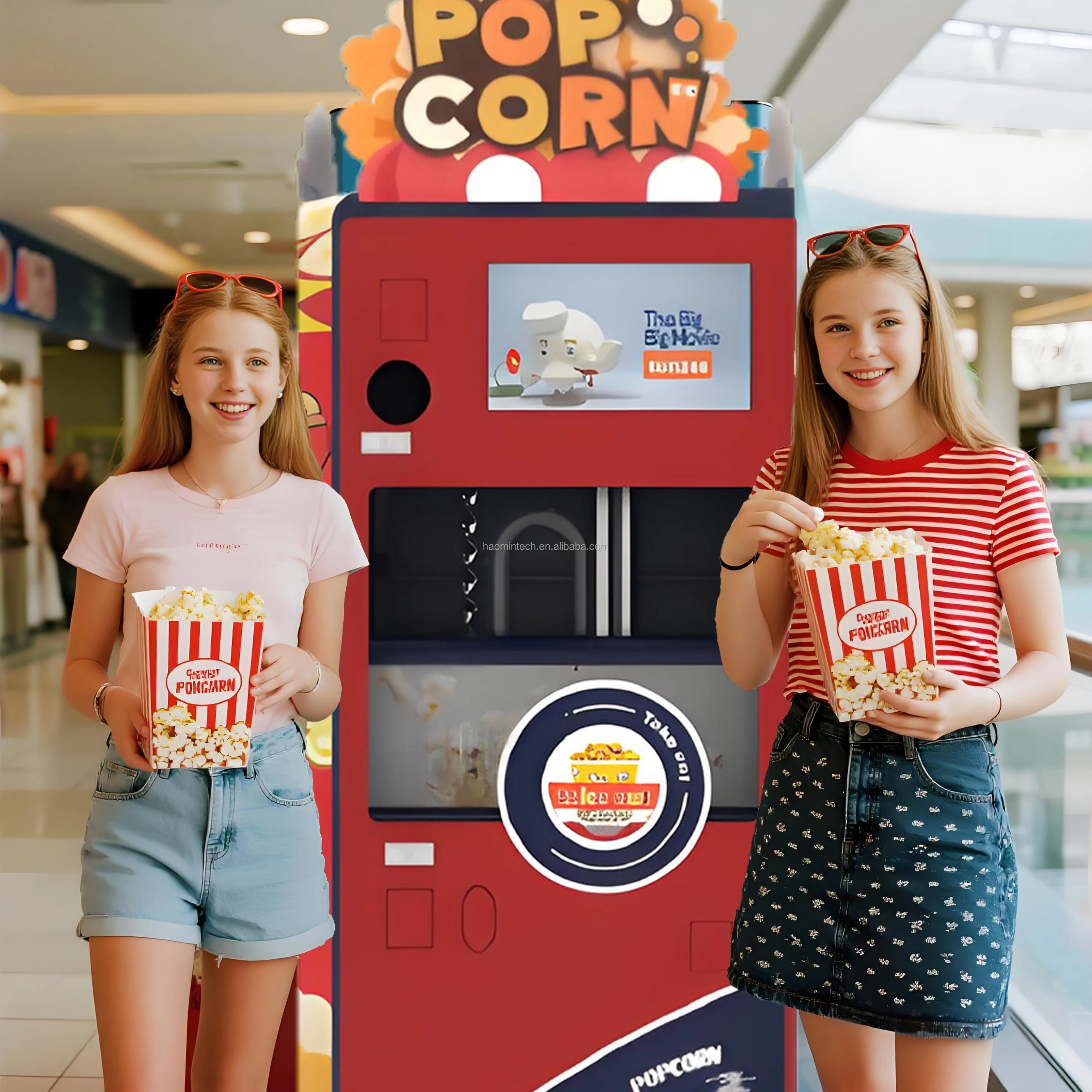 FOODLINE Portable Small Popcorn Vending Machine Quick Assembly Street Amusement Park Vendor Unit