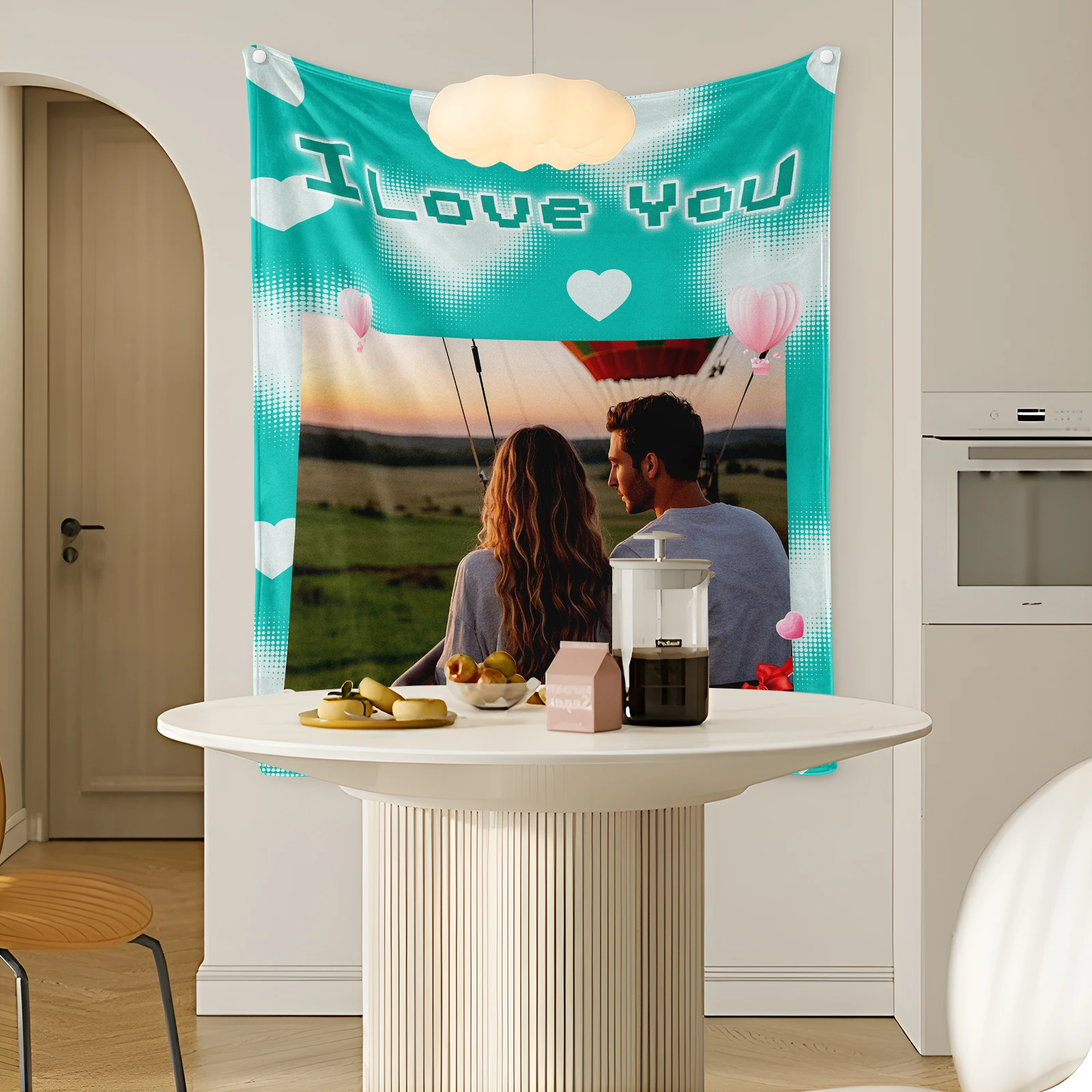 Personalized Photo Blanket Custom Gift for Your Wife Girlfriend Loved for Home Bedroom Outdoor Picnic Beach or Romantic Propose