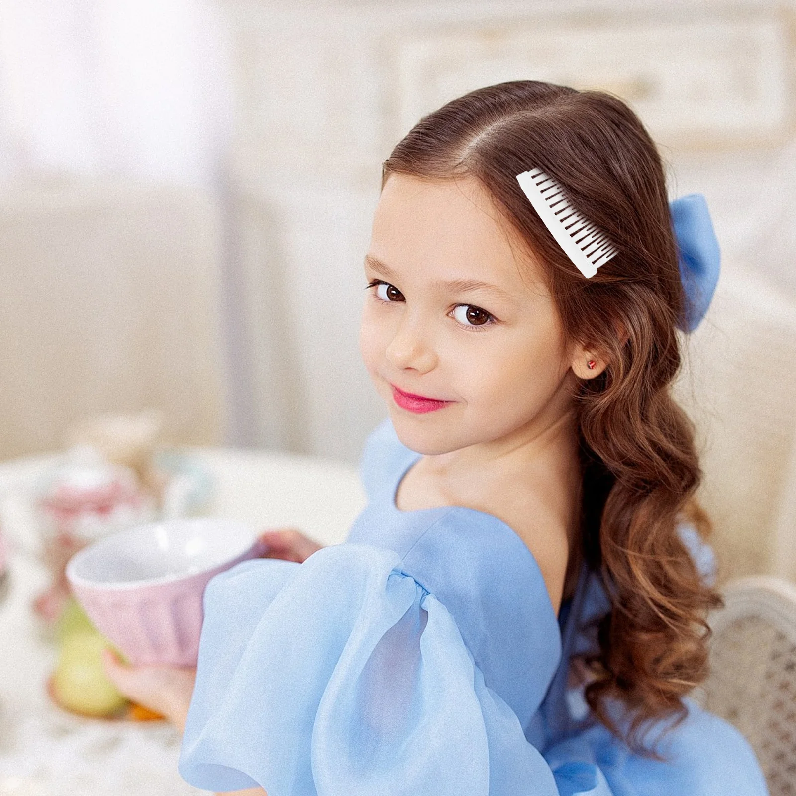 

50Pcs Girls Hair Accessories with Comb 14 Teeth Handmade Elegant Design for Kids Toddlers Day Wear Bridal Wedding