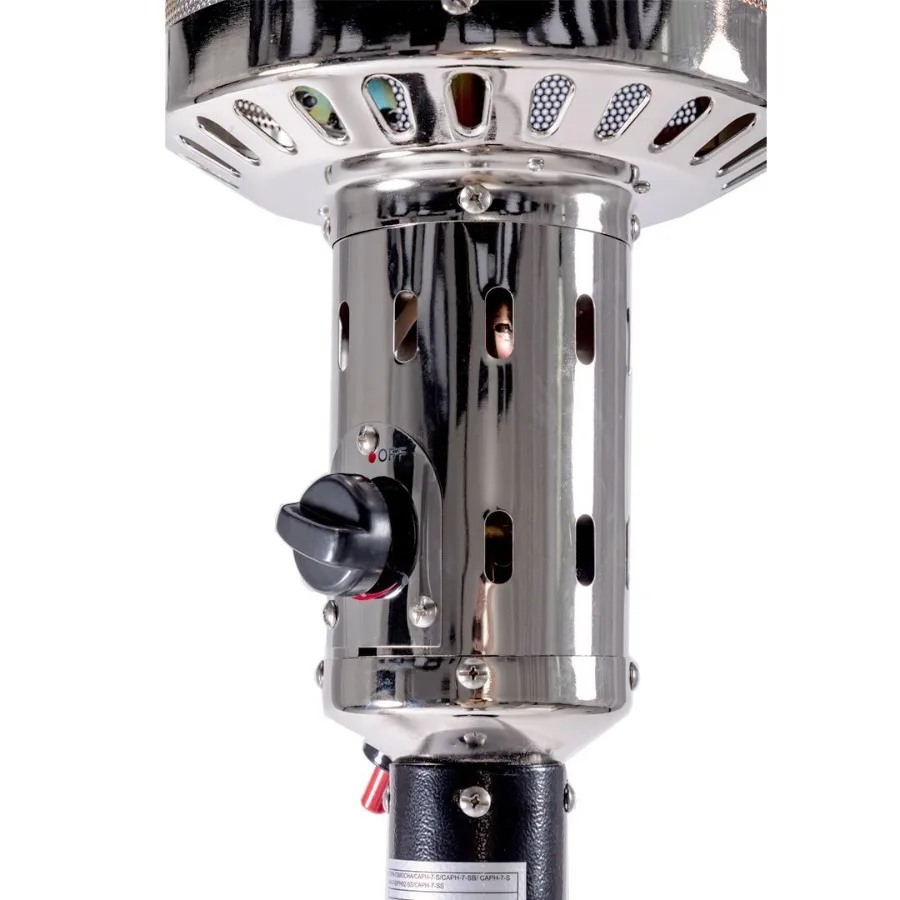 Outdoor Patio Propane Heater with Portable Wheels 47 000 BTU 88 inch Standing Gas Outside Heater Stainless Steel Burner Commerc