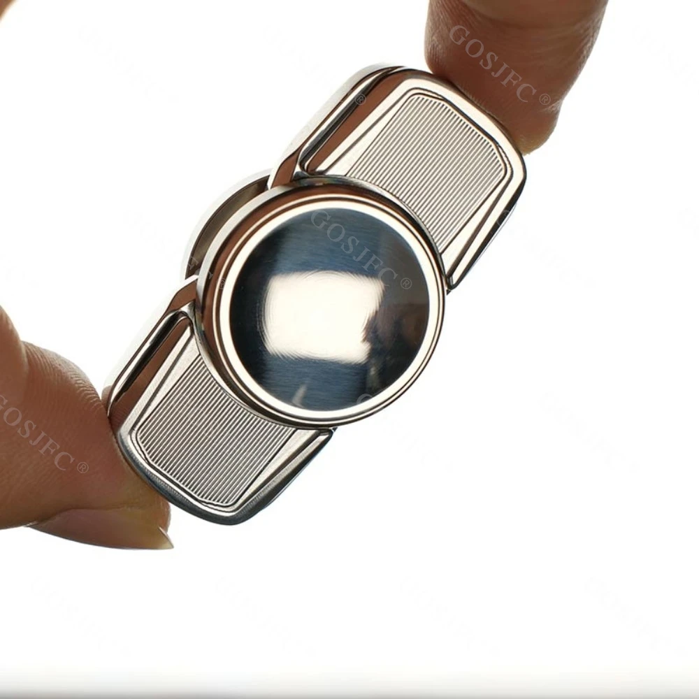 Roestvrij staal tweebladige Fidget Spinner Angst Relief Gadgets Fidgeting Spinners Gyro Fidget Speelgoed Volwassenen Metaal