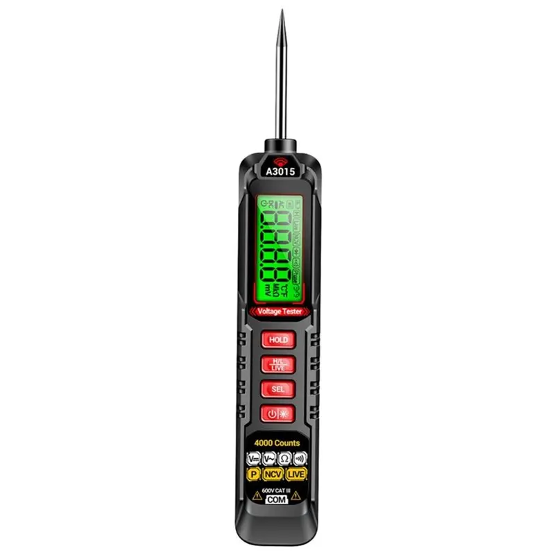 AB02 Car Voltage Tester Pen A3015 Digital Multimeter AC/DC 600V Non-Contact Phase Sequence Detection Testing Functionality