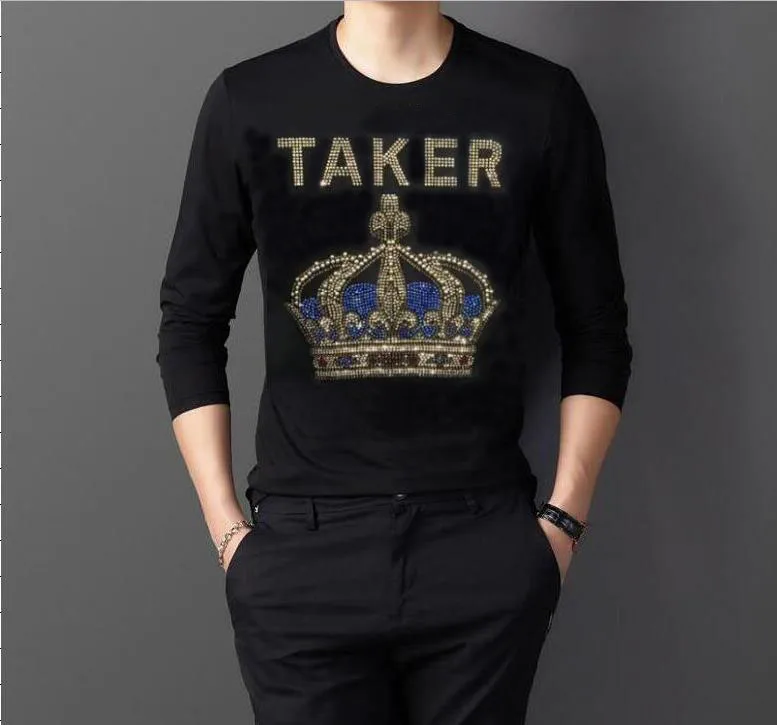 

Fashion Hip Hop Pullover Streetwear Male drop shipping New men's Pullover sweater Rhinestones