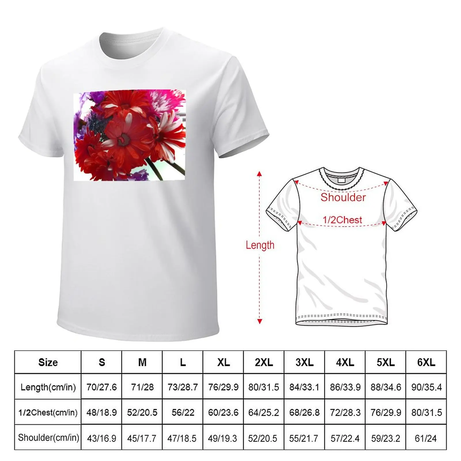 Exciting Spring Bouquet of Flowers T-Shirt Blouse hippie clothes customs korean fashion plain black t shirts men