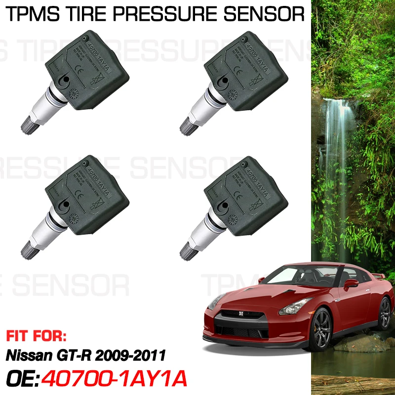 

1/4Pcs ABS Sensor For Nissan GT-R GTR R35 2009 2010 2011 Accessories 315 MHz Tire Pressure Monitoring Sensor System 40700-1AY1A