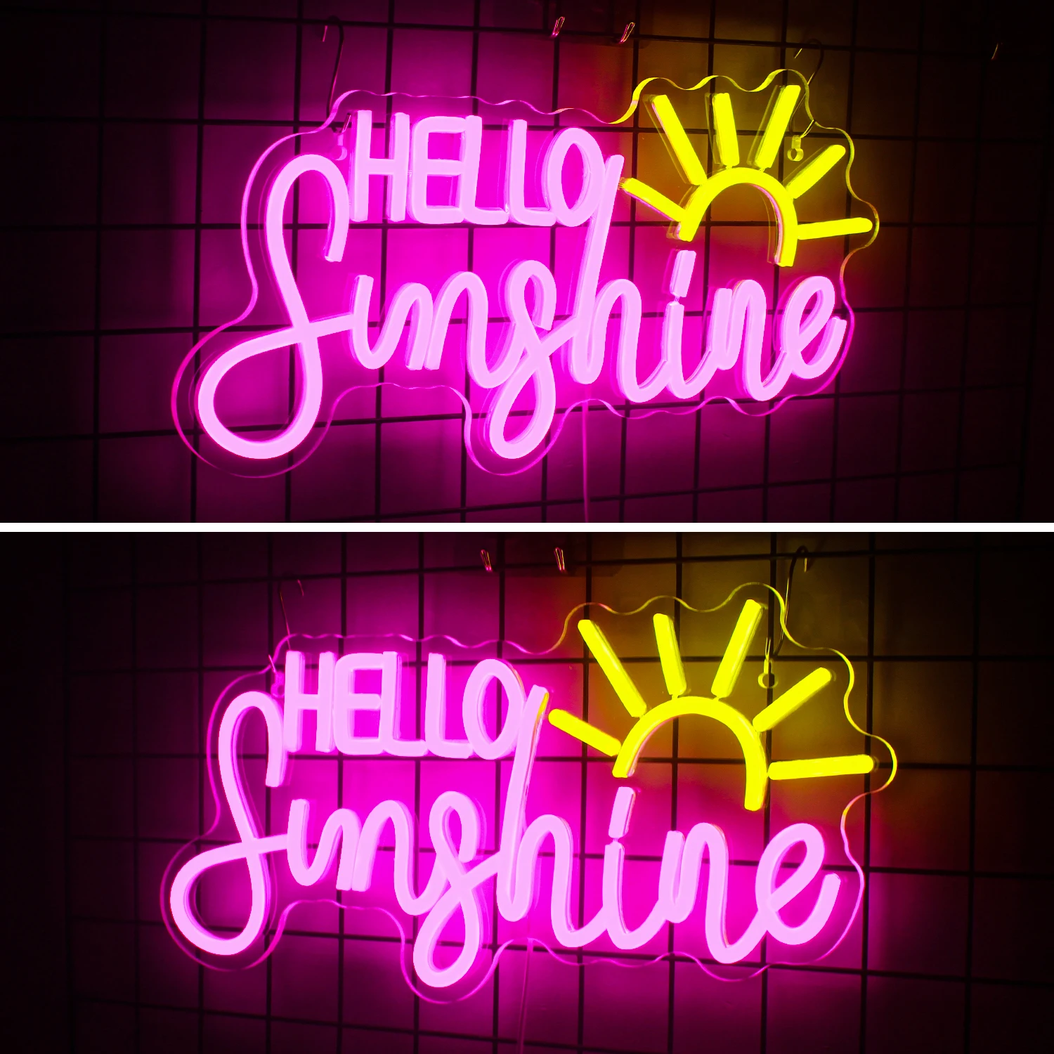 Hello Sunshine Neon Led Sign Sunrise Neon Signs for Wall Decor Room Decor Bedroom Livingroom Summer Windows Party Decor Neon