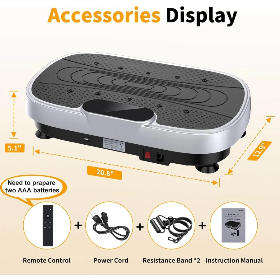 آلة تمرين لوحة الاهتزاز مع اتصال بلوتوث للتصريف اللمفاوي وفقدان الوزن بالكامل للياقة البدنية المثالية Pla