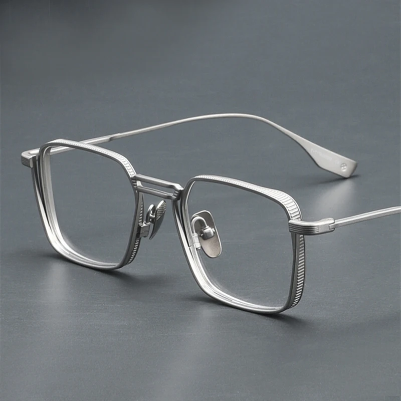 

Brand Design Pure Titanium Square Eyeglasses Men Top Quality Trendy Glasses Frame Women Vintage Full Rim Spectacles Eyewear