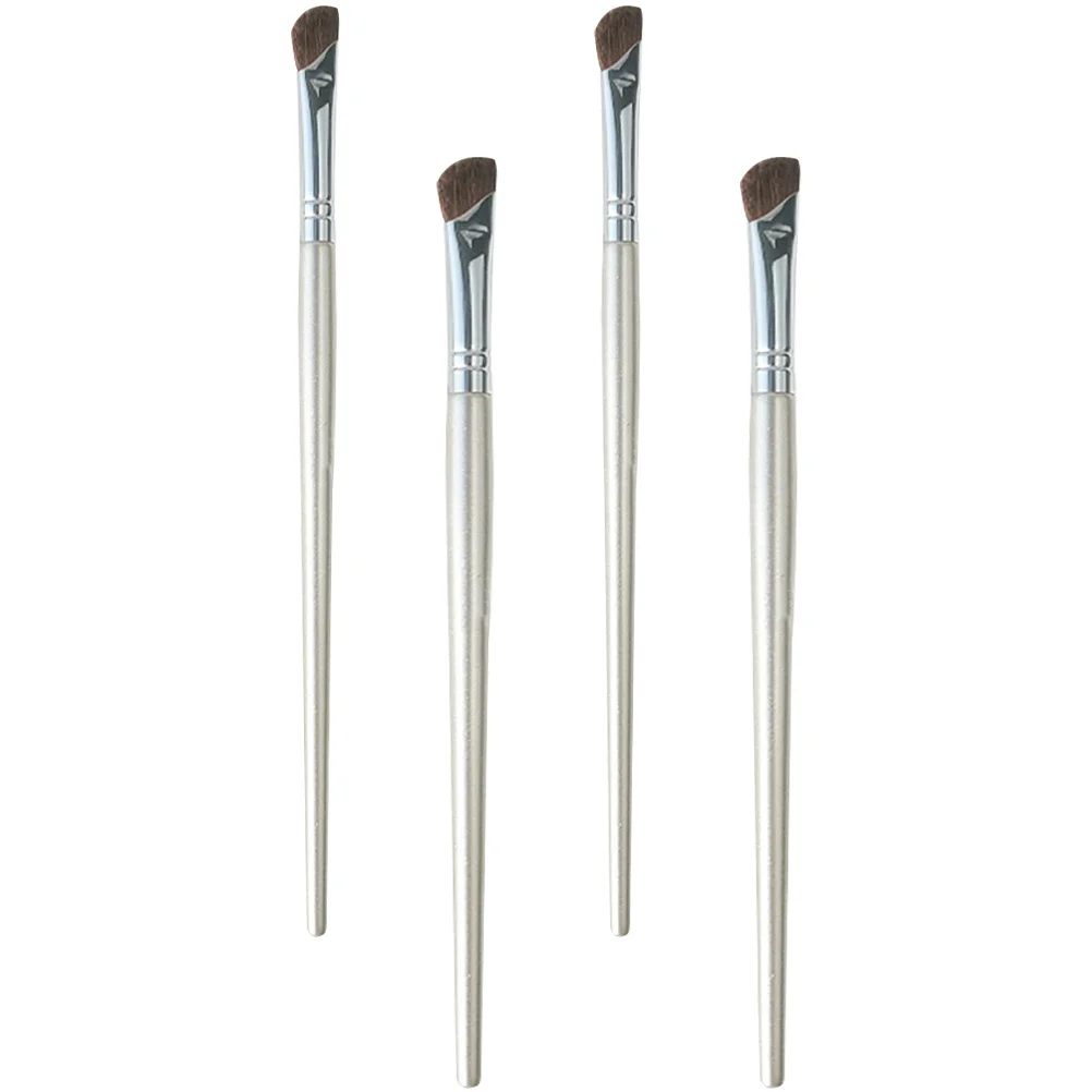 4 stuks oogmake-upborstel schuine neuscontourborstel voor markeerstift oogschaduw mengen onder de ogen concealer tool