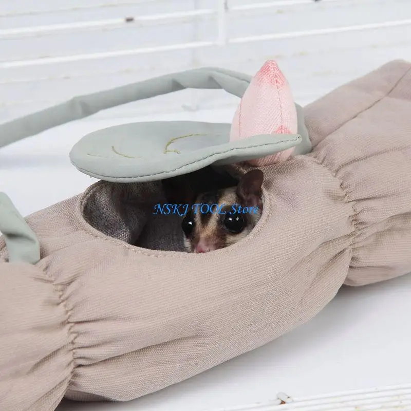 

L8RC Hamster for Carrier Bag Small Pet Outside Travel Bag with Shoulder Strap Breathable Portable Outgoing Bag for Squirrel Mice