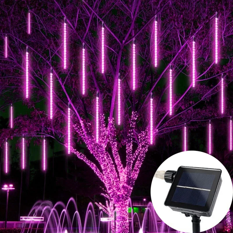 

Солнечные светодиодные гирлянды «Метеоритный дождь» для декора на День святого Валентина, свадьбу, вечеринку, сад, улицу, Рамадан, 30/50 см