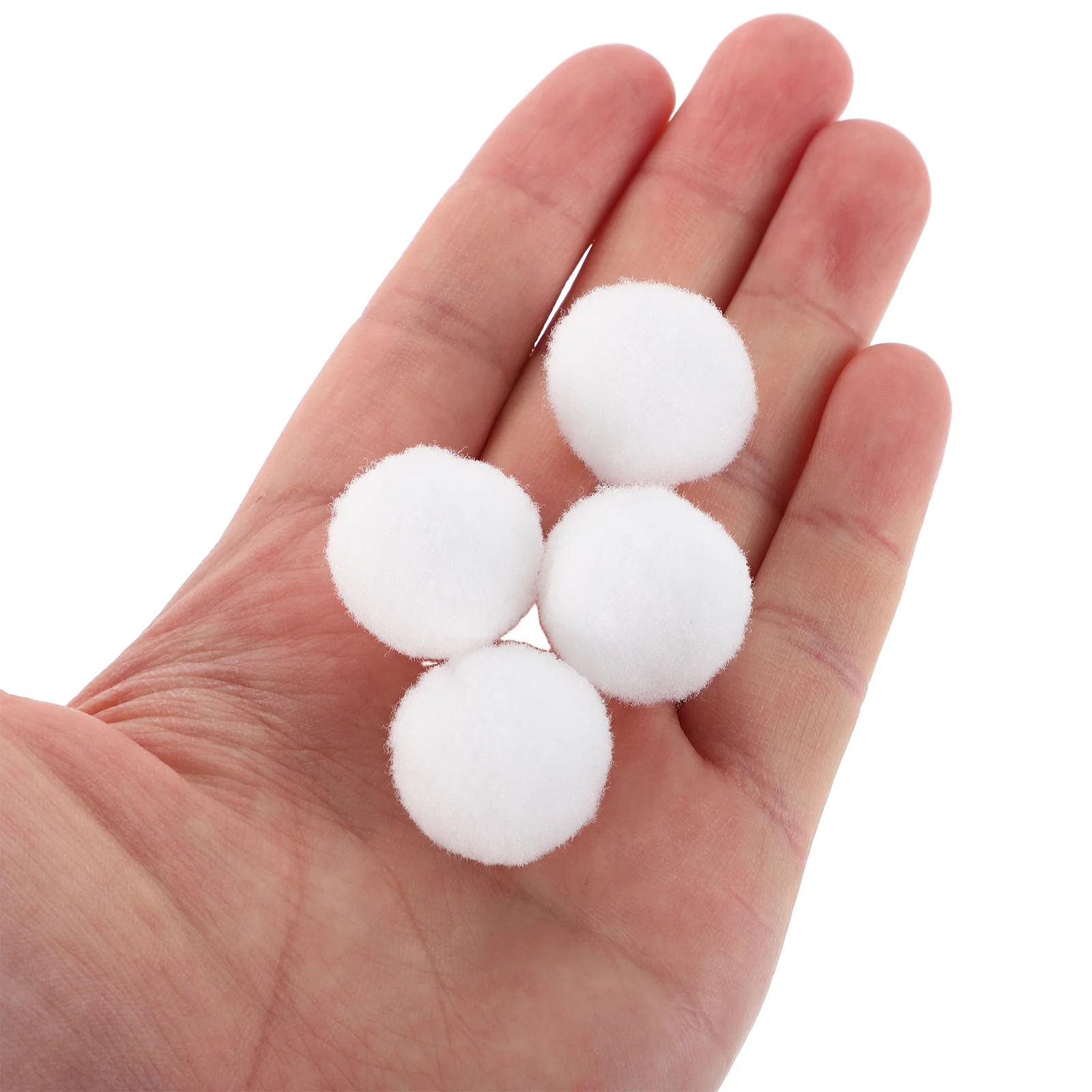 200 قطعة كرات بوم بومس الصغيرة البيضاء الناعمة المصنوعة من البوليستر للأطفال مشاريع إبداعية ذاتية الصنع لوازم الحرف اليدوية للمدرسة كرات البوليستر المنتفخة