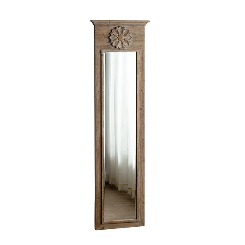 

New Chinese style, carved wall decoration, full-body mirror retro style, shooting props, floor-to-ceiling mirror