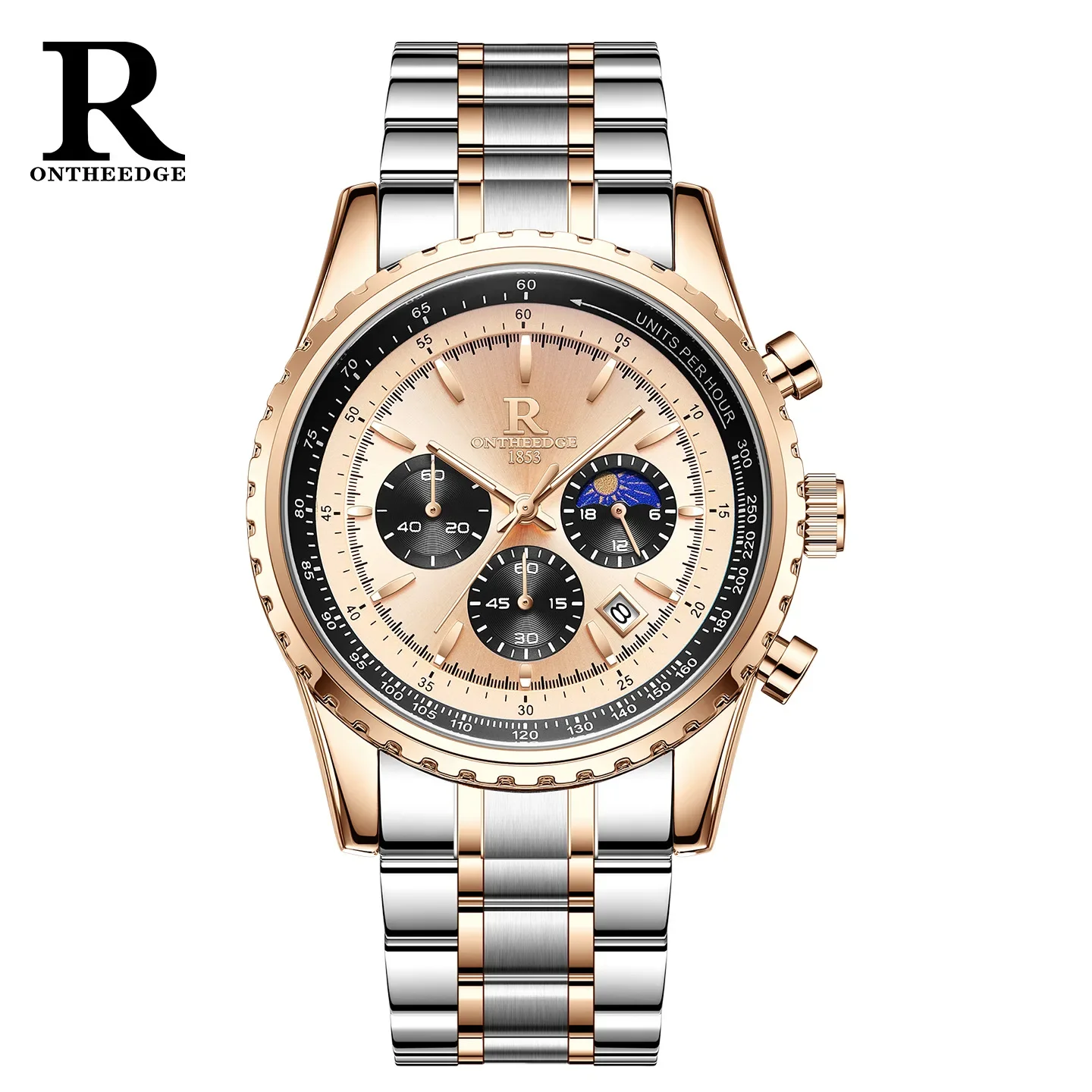 ONTHEEDGE Foreign Trade Men's Quartz Watch Business Premium Sense Waterproof Simple Luminous Cross-border Watch**