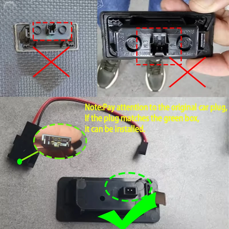 2PCS Auto Kein Fehler Canbus Led Lizenz Nummer Platte Lichter Birne Für Audi A1 A4 B8 A5 S5 a6 S6 A7 Q5 TT TTS 2D Für VW 6000K Weiß – Detail 1