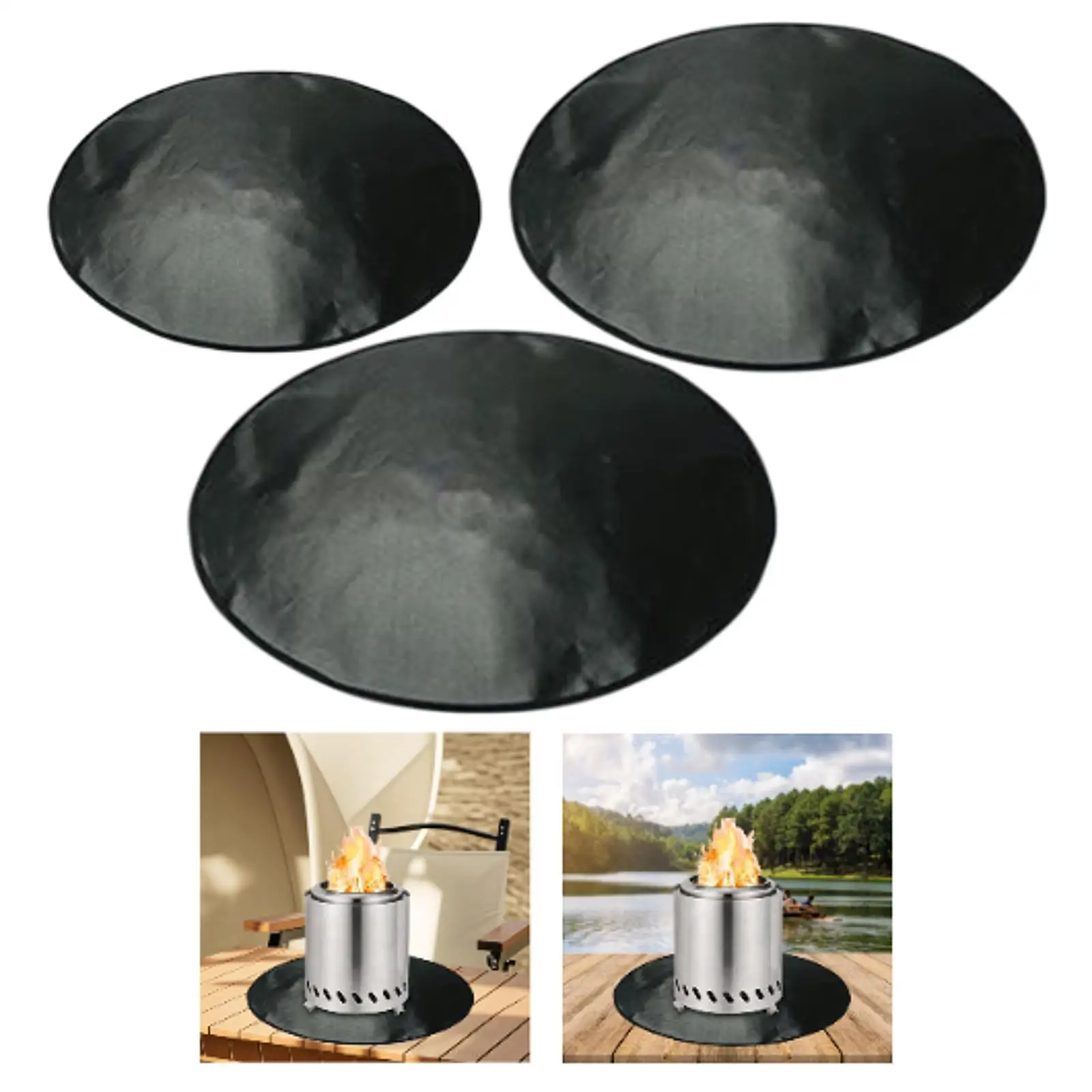 الموقد حصيرة تحت شواء حصيرة في الهواء الطلق شواء سطح حماية شواء حامي شواء حصيرة العزل الحراري بساط عازل للفناء شواء #2