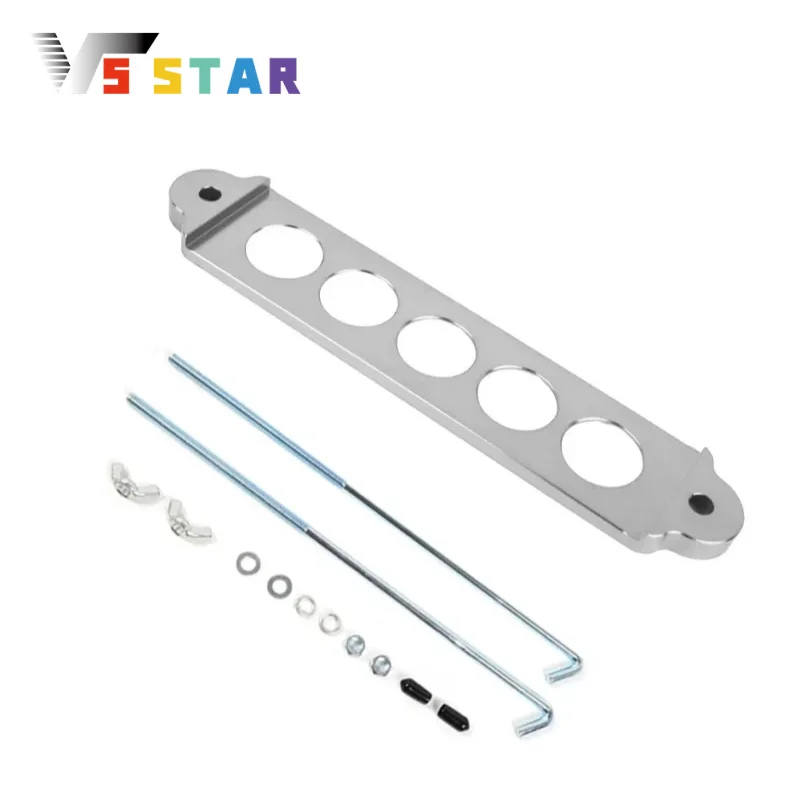 

High Quality Aluminum Car Battery Hold Down Tie Down Mount Bracket Car Battery Holder Anodized Sliver