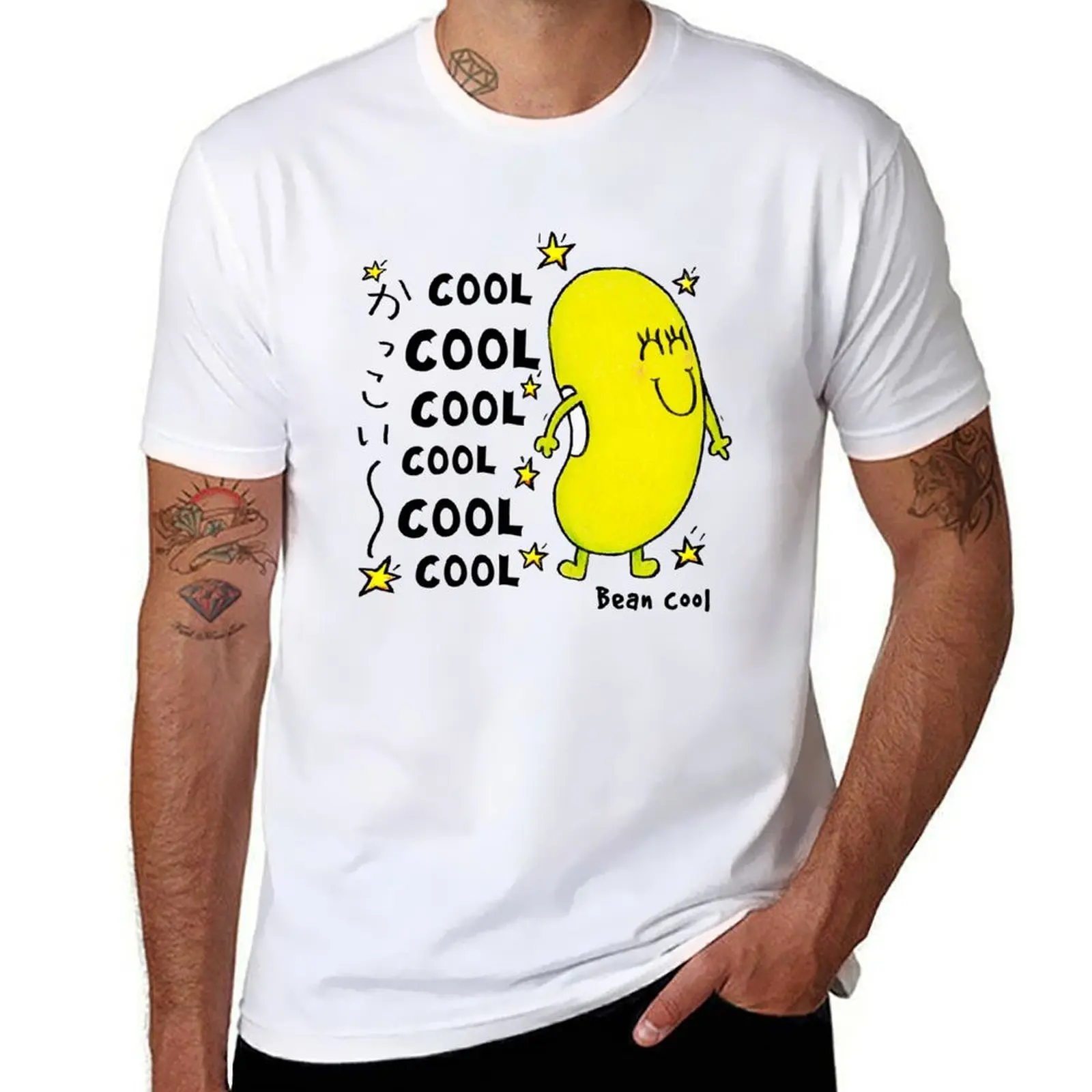 

Bean cool T-Shirt funny t shirts cotton t shirt man cotton T-Shirt