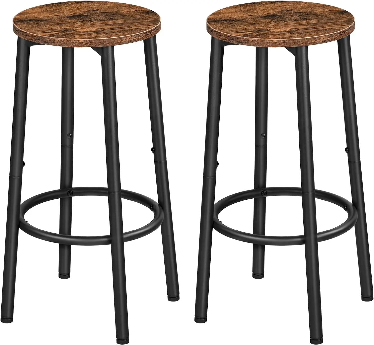 Comfort corner Bar Stools, Set of 2 Bar Chairs, Kitchen Round Height Stools ,Breakfast Bar Stools,Sturdy Steel Frame for Kitchen