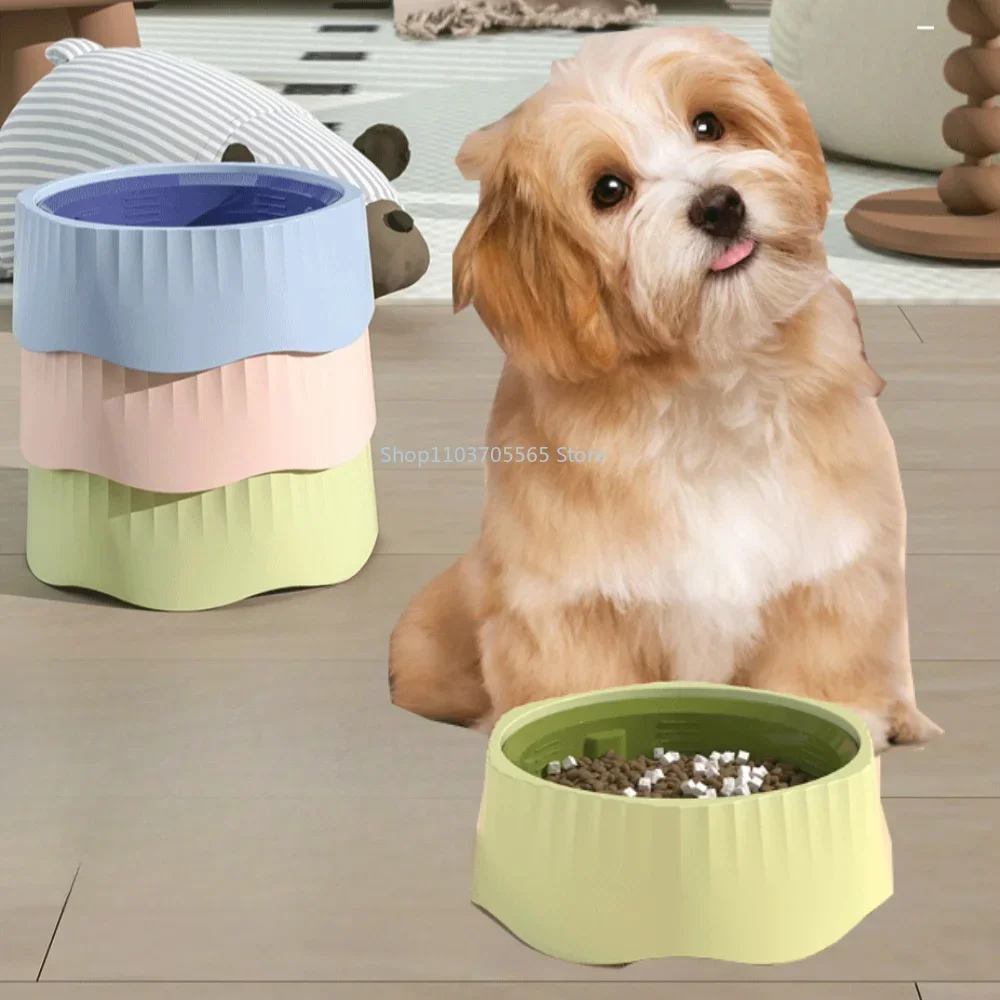 Pet Slow Food Bowl Cat/Dog Large Capacity Food Bowl to Relieve Anxiety Anti-Choking Non-Slip and Anti-Overturning Colored Bowl