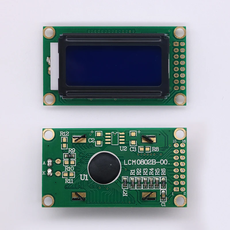 0802 LCD Display Module 8 x 2 Character 5V LED Backlight 16P LCM LCD Blue/Green Screen For Arduino DIY Kit