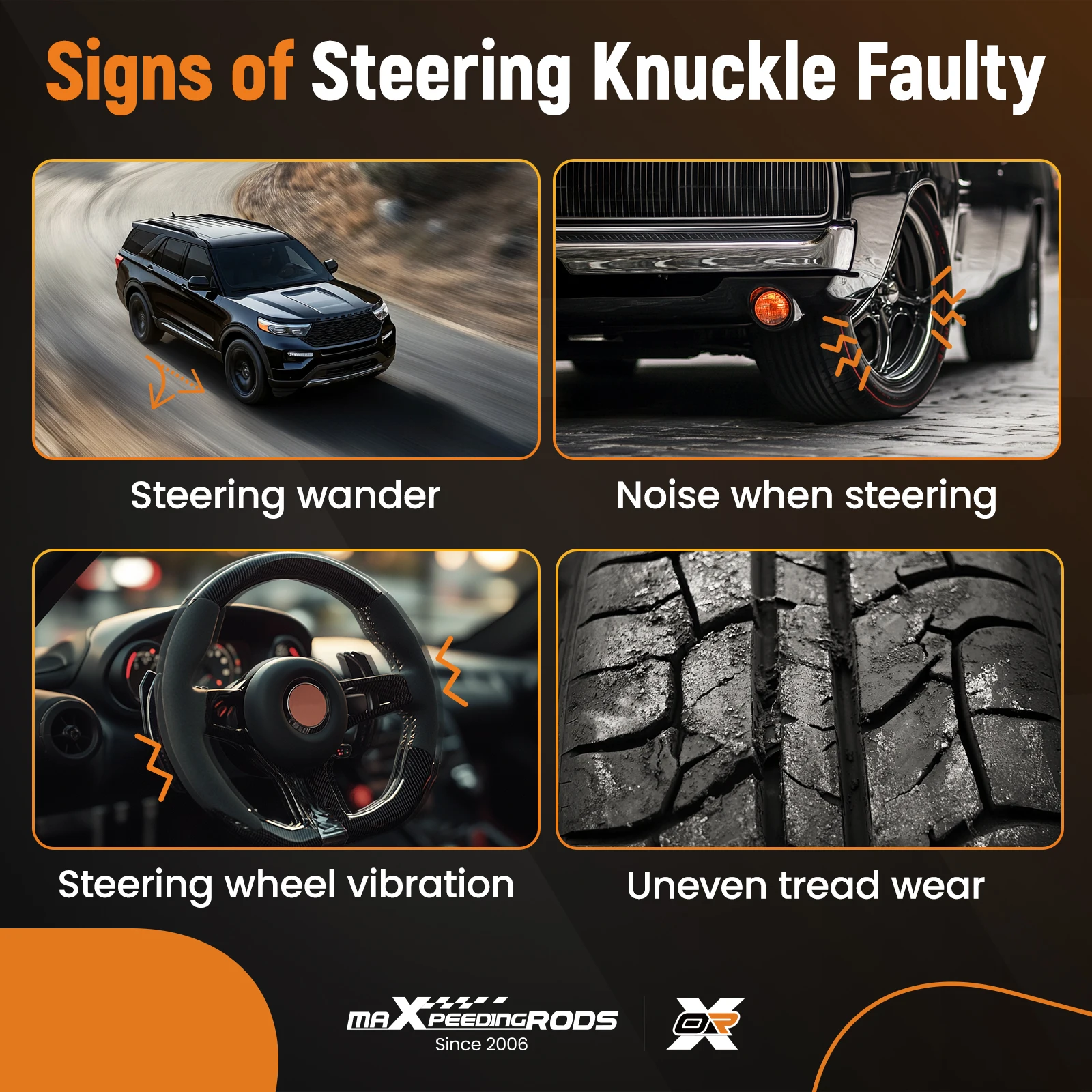 مفصل التوجيه الأمامي الأيمن المحمل لسيارة Toyota Highlander Sport AWD 2006-2007