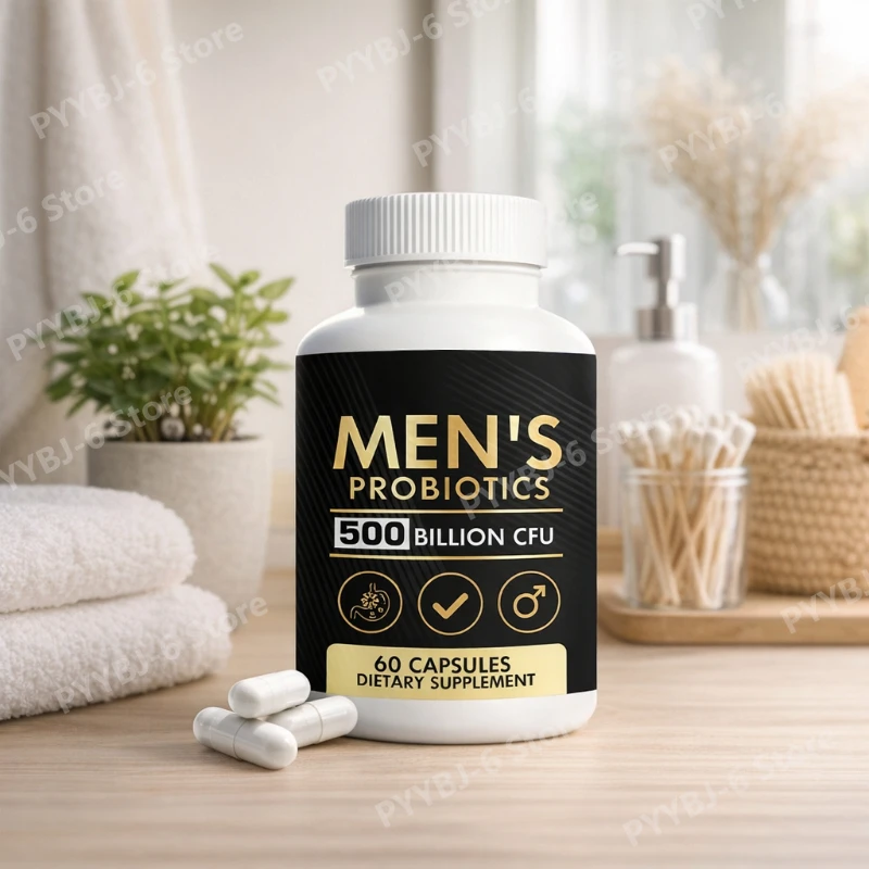 

Men’s Probiotics with 500 Billion CFU–Supports Digestive Health & Gut Flora Balance Includes Vitamin D3 & Zinc–60 Capsules