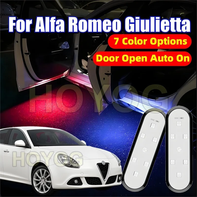 Fit for Alfa Romeo Giulietta 2010-2020 USB Rechargeable LED Car Door Warning Light with a Magnetic Mount
