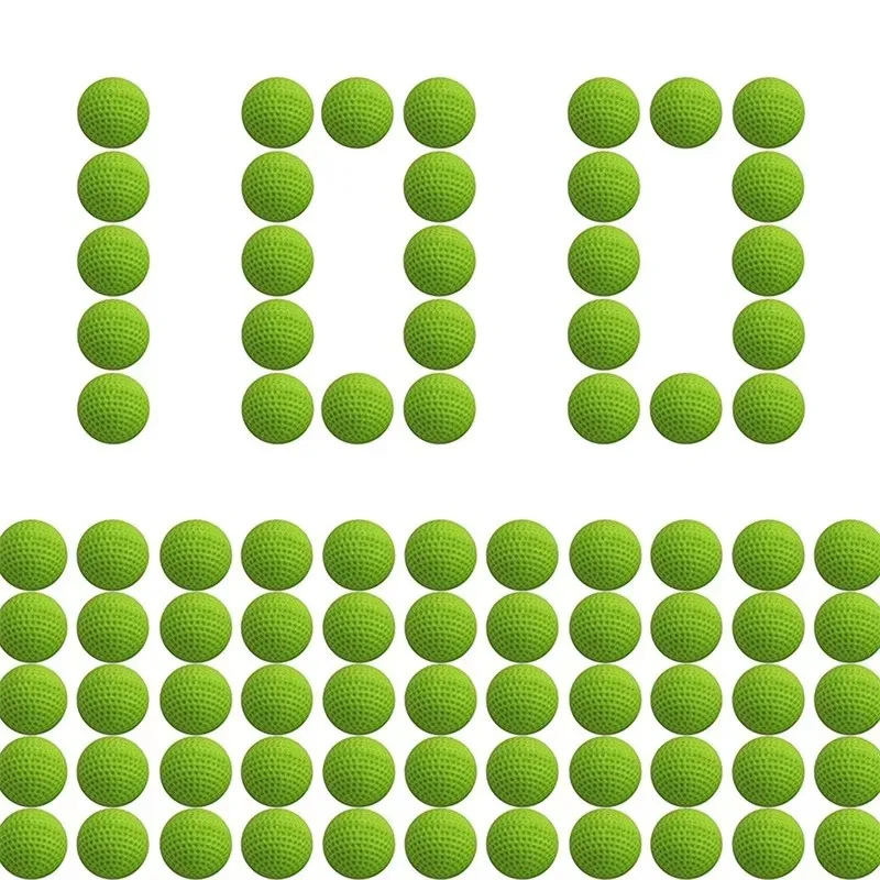 ss-100pcs-original-pu-round-ball-bullets-refill-darts-pack-for-nerf-rival-series-yellowblueredgreen