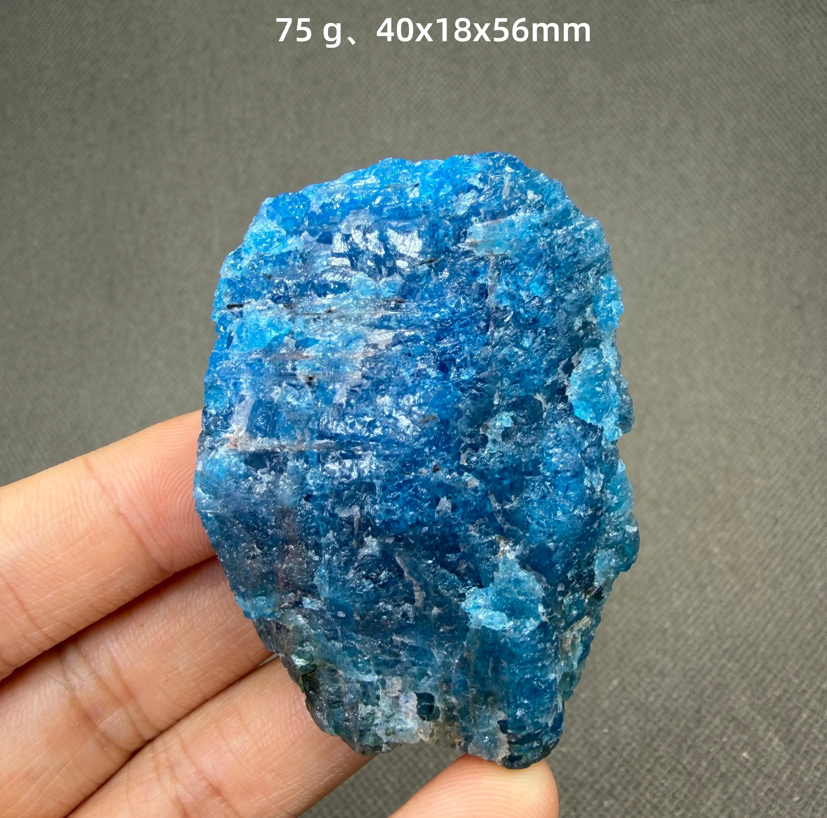 Natural Apatite Crystal Cluster Blue Mineral Specimen Home Decor view 5